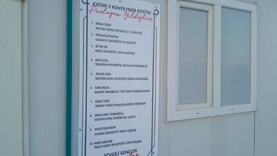 Hatay’ın Antakya ilçesinde bulunan Katar 2 Konteyner Kent, deprem sonrası