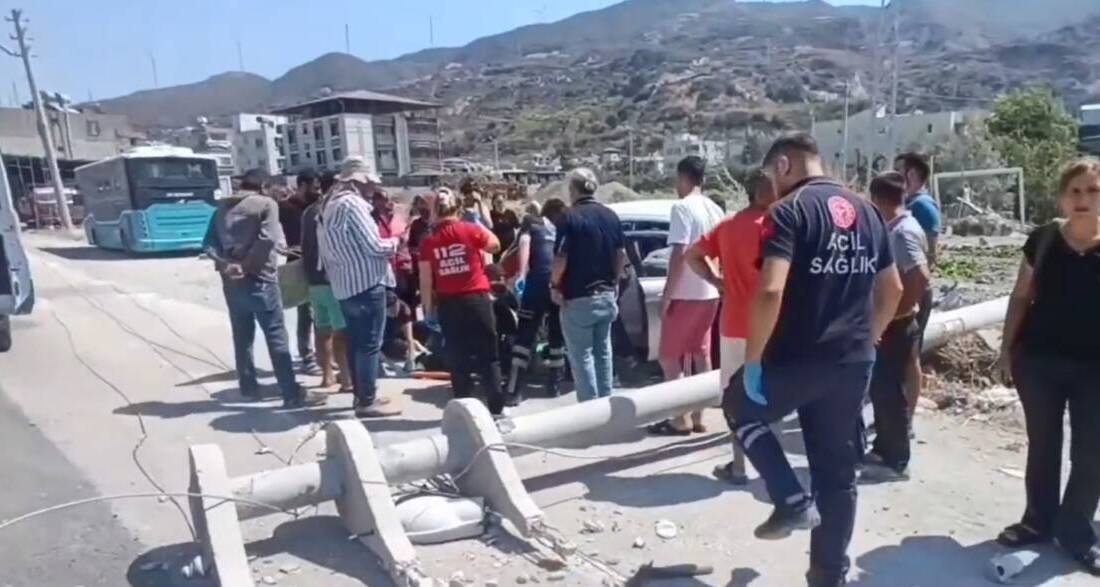Hatay’ın Samandağ ilçesi ile Antakya arasındaki yolda meydana gelen trafik