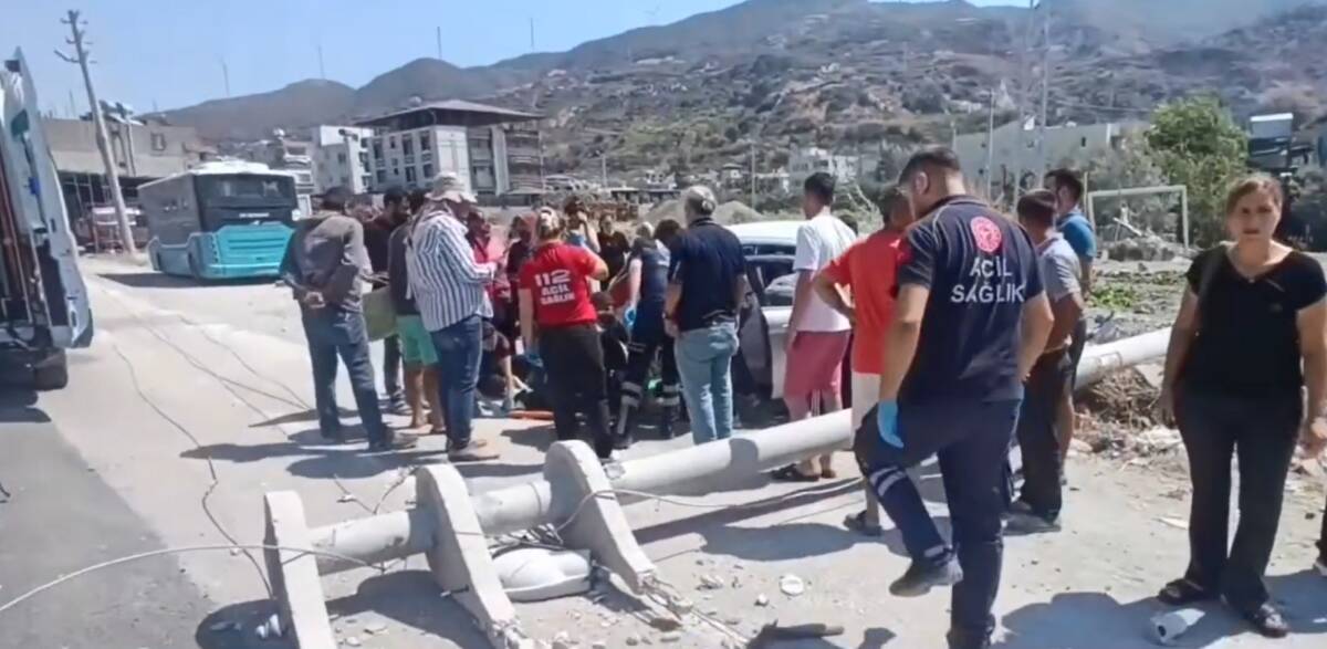 Hatay’ın Samandağ ilçesi ile Antakya arasındaki yolda meydana gelen trafik