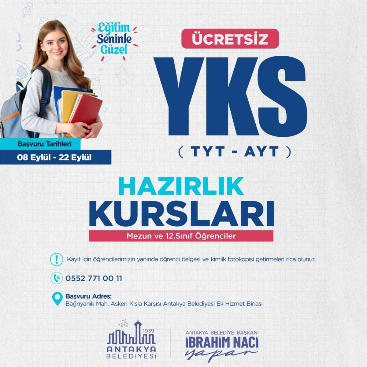 Antakya Belediyesi Kültür ve Sosyal İşler Müdürlüğü tarafından düzenlenecek olan