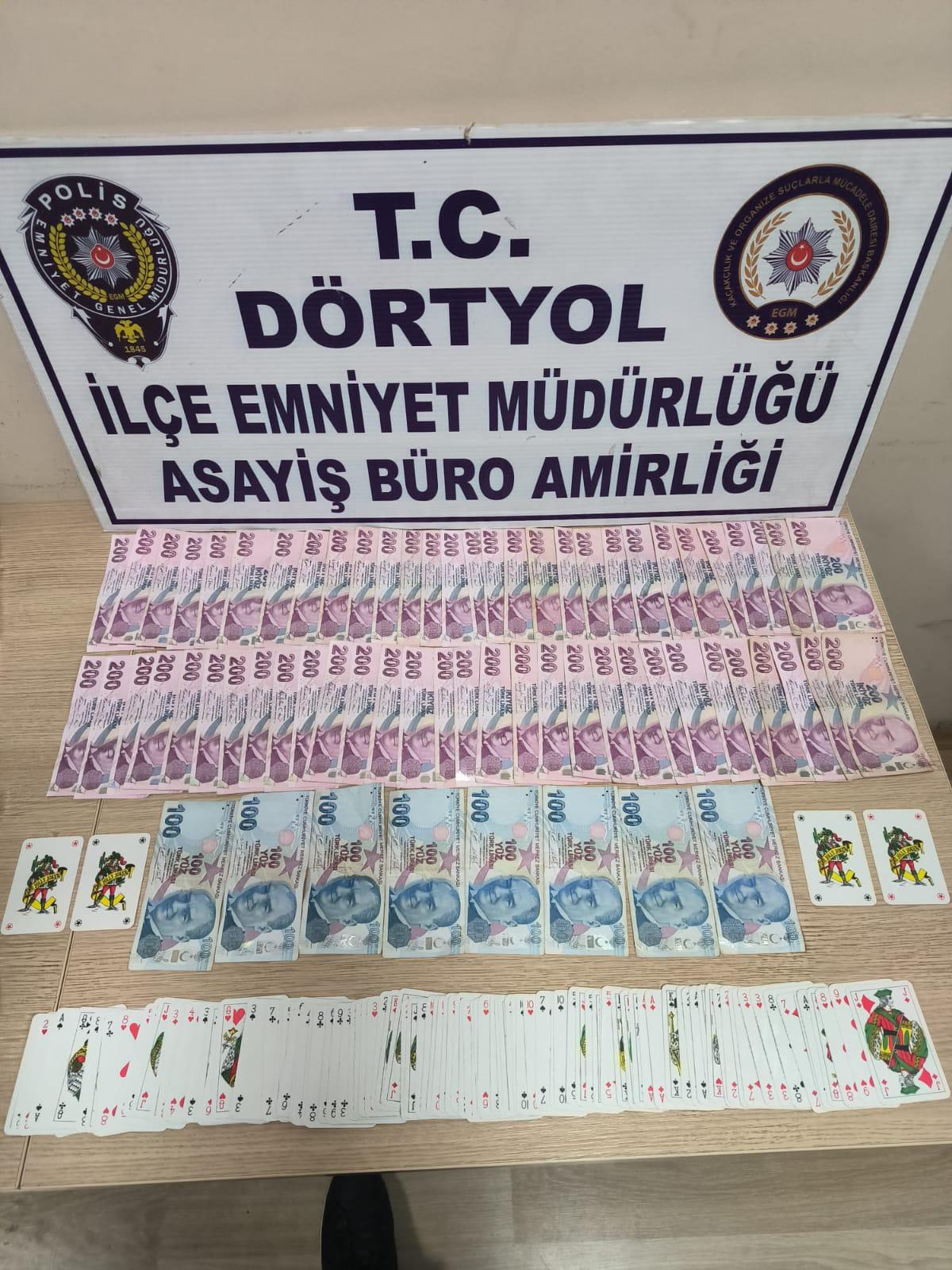 Hatay Emniyet Müdürlüğü ekipleri, Dörtyol ilçesinde kumar oynanmasına yönelik denetimlerini