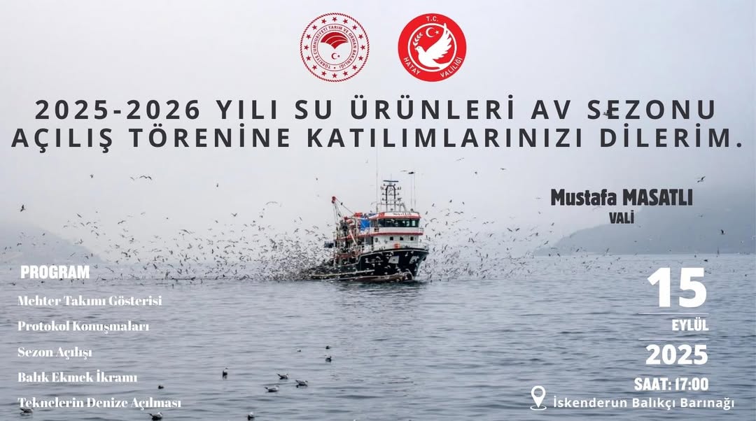 Hatay’da balıkçılar ve vatandaşlar, 15 Eylül’de İskenderun Balıkçı Barınağı’nda düzenlenecek