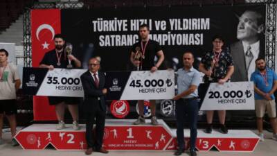 Hatay’da 164 sporcunun katıldığı Türkiye Yıldırım Satranç Şampiyonası’nda Dinçer Taşdöğen