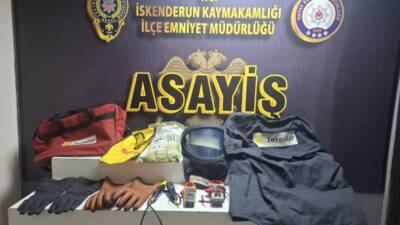 Hatay Emniyet Müdürlüğü ekipleri, İskenderun’da Toroslar EDAŞ’a ait araçtan iş