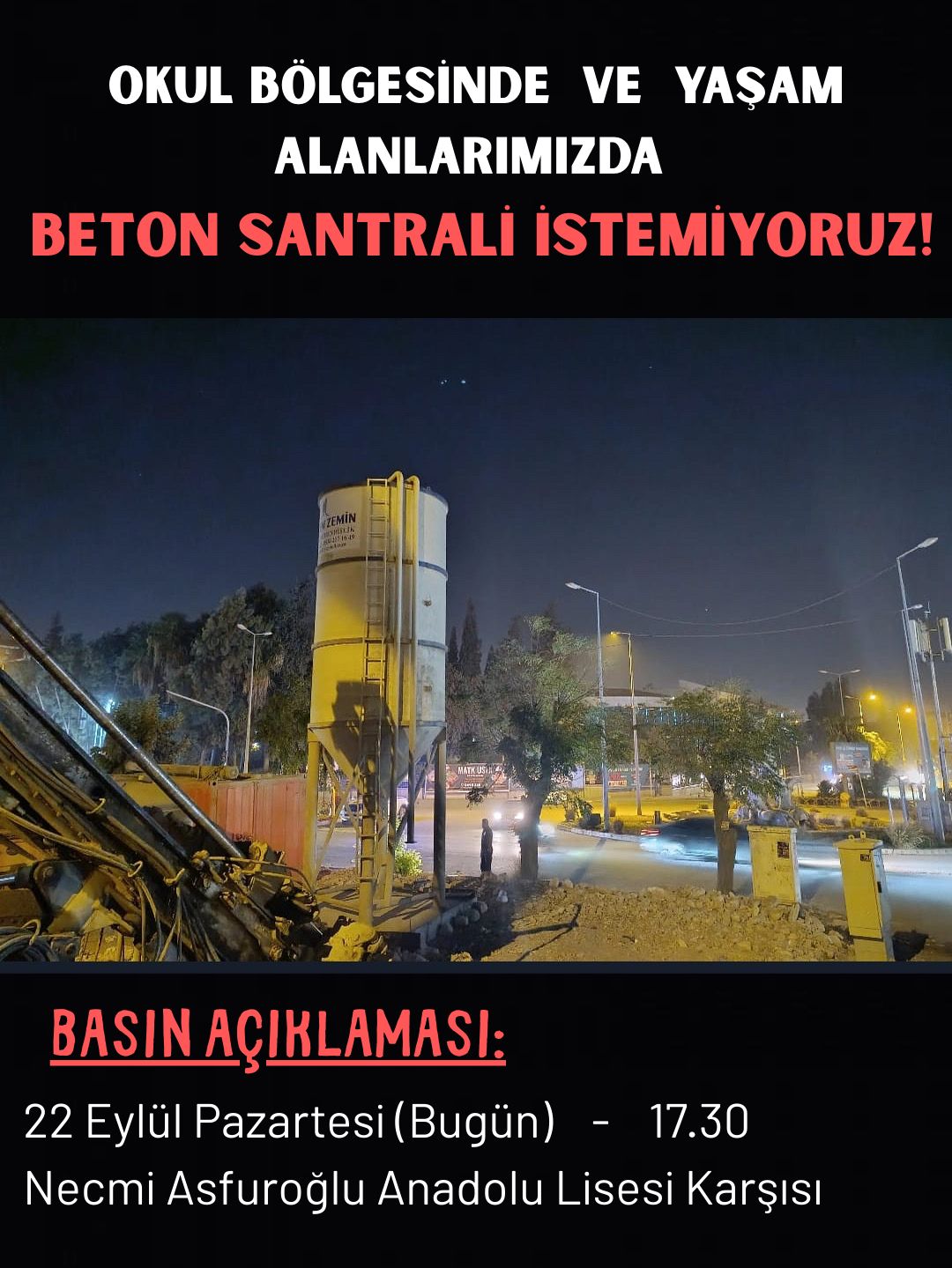 Antakya’da okul bölgesi ve yaşam alanlarının hemen yanı başına kurulmak