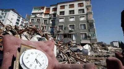 Hatay’da 6 Şubat depremlerinde yıkılarak 26 kişinin yaşamını yitirdiği Yağmur