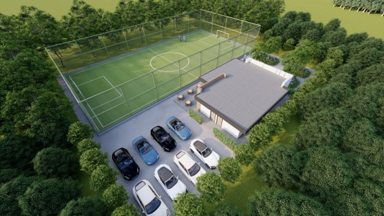 Hatay Büyükşehir Belediyesi, Defne Sinanlı Mahallesi’nde halı saha ve kafeterya