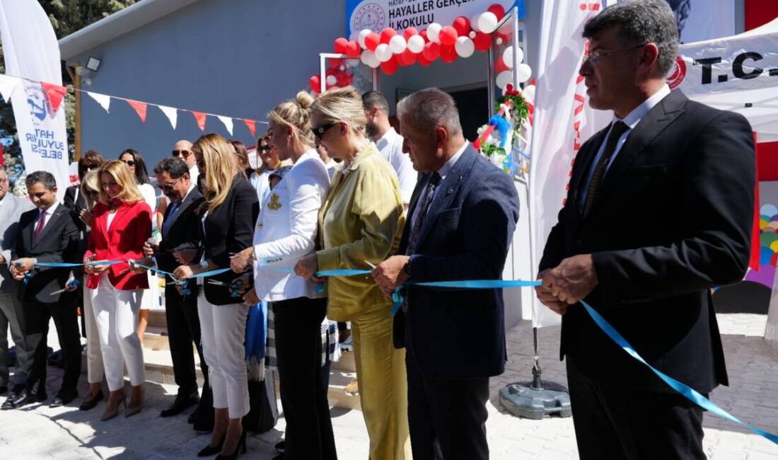 Defne ilçesi Bahçe kırsalında hayırsever bir kuruluş eliyle yapılan okul