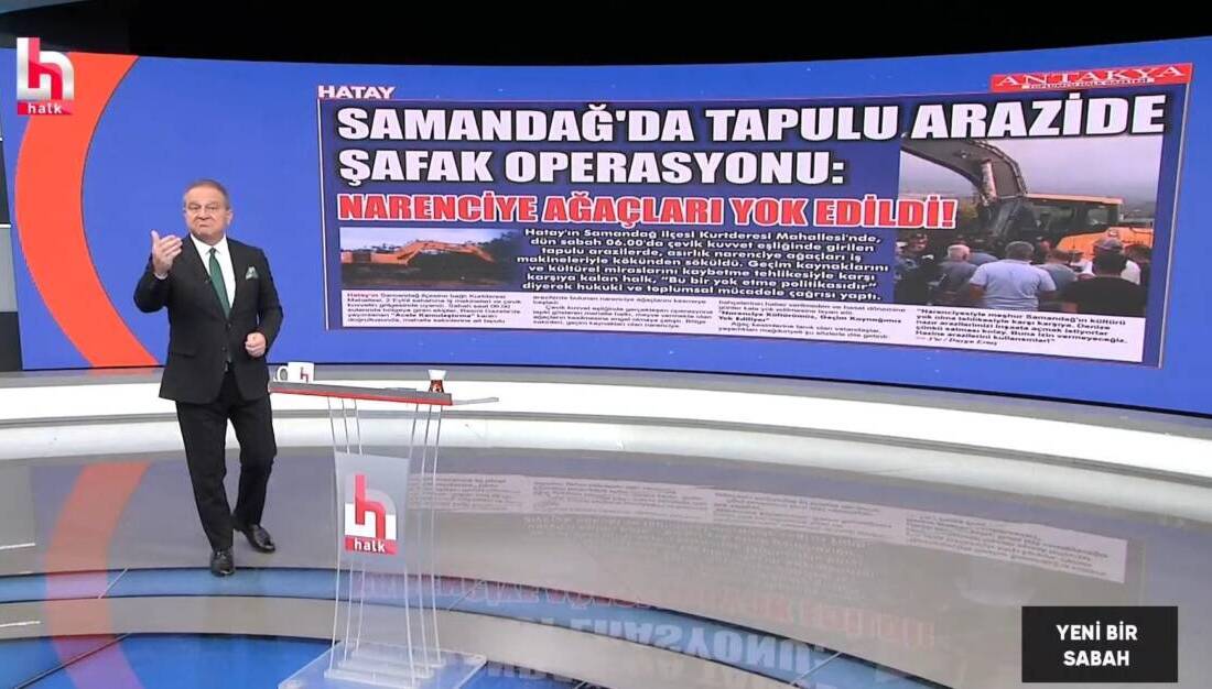 Antakya Gazetesi Halkın Sesini Halk TV’de Duyurdu Hatay’ın Samandağ ilçesine bağlı Kurtderesi Mahallesi’nde, Salı sabahının erken saatlerinde