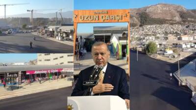 Antakya’nın kalbi Uzun Çarşı’da asfaltlama çalışmaları tamamlandı. Esnaf ve vatandaş,