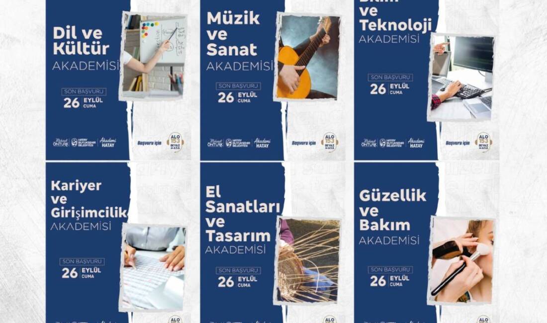 Hatay Büyükşehir Belediyesi (HBB), vatandaşların sosyal ve mesleki becerilerini geliştirmek,