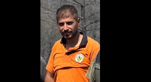 Hatay Hassa Orman İşletme Şefliği’nde görev yapan yangın işçisi Emre