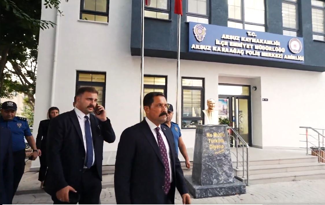 Hatay Valisi Mustafa Masatlı, yapımı tamamlanan Arsuz Karaağaç Polis Merkezi’ni