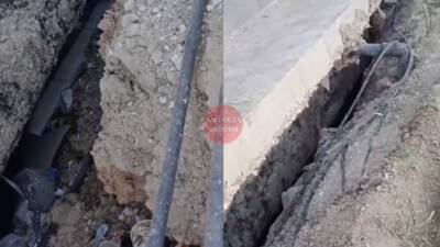 Hatay’ın Antakya ilçesi Dikmece Mahallesi’nde yapımı süren TOKİ konutlarında bir