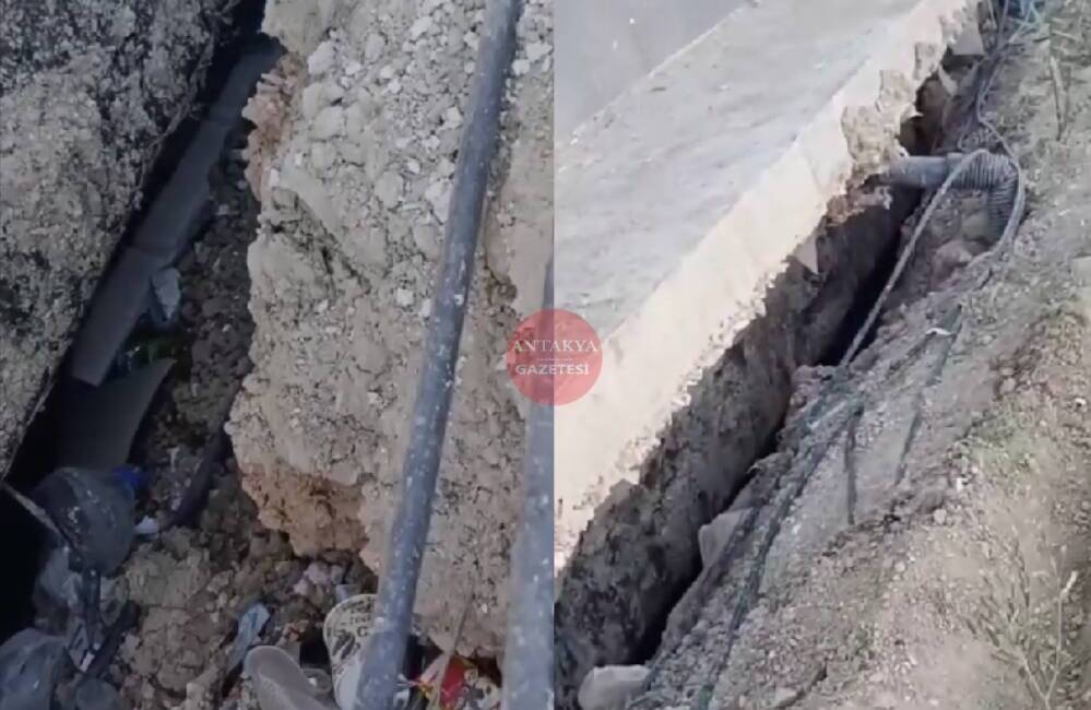 Hatay’ın Antakya ilçesi Dikmece Mahallesi’nde yapımı süren TOKİ konutlarında bir