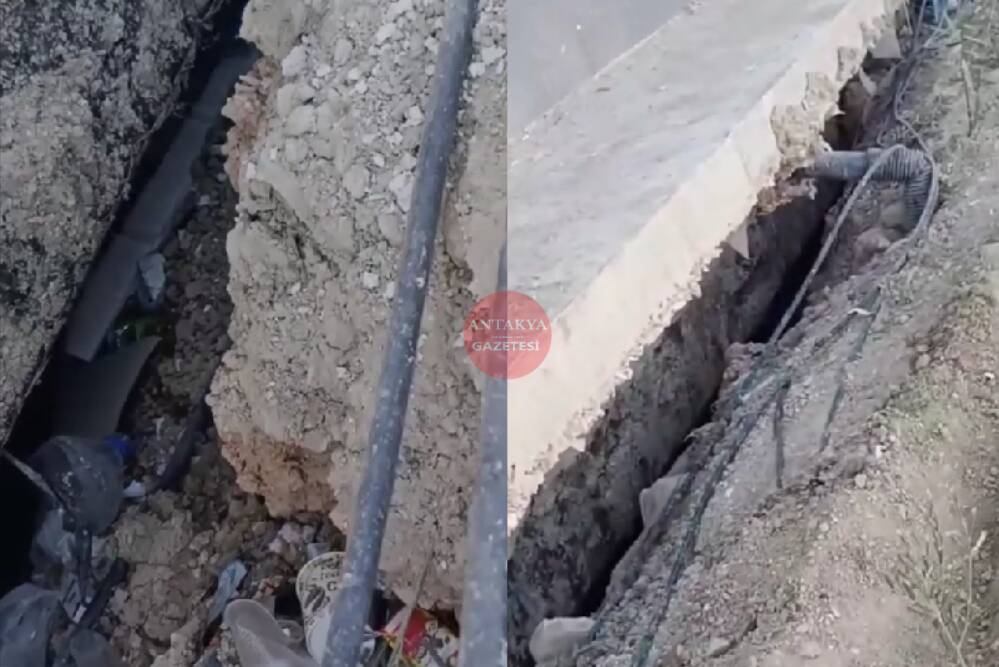 Hatay’ın Antakya ilçesi Dikmece Mahallesi’nde yapımı süren TOKİ konutlarında bir