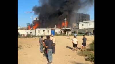  Defne Çekmece’deki TOKİ inşaatında konteyner yangını paniğe yol açtı; ekipler