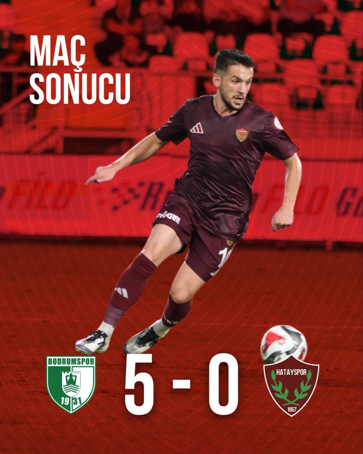 Trendyol 1. Lig’in 9. haftasında lider Bodrumspor, sahasında konuk ettiği