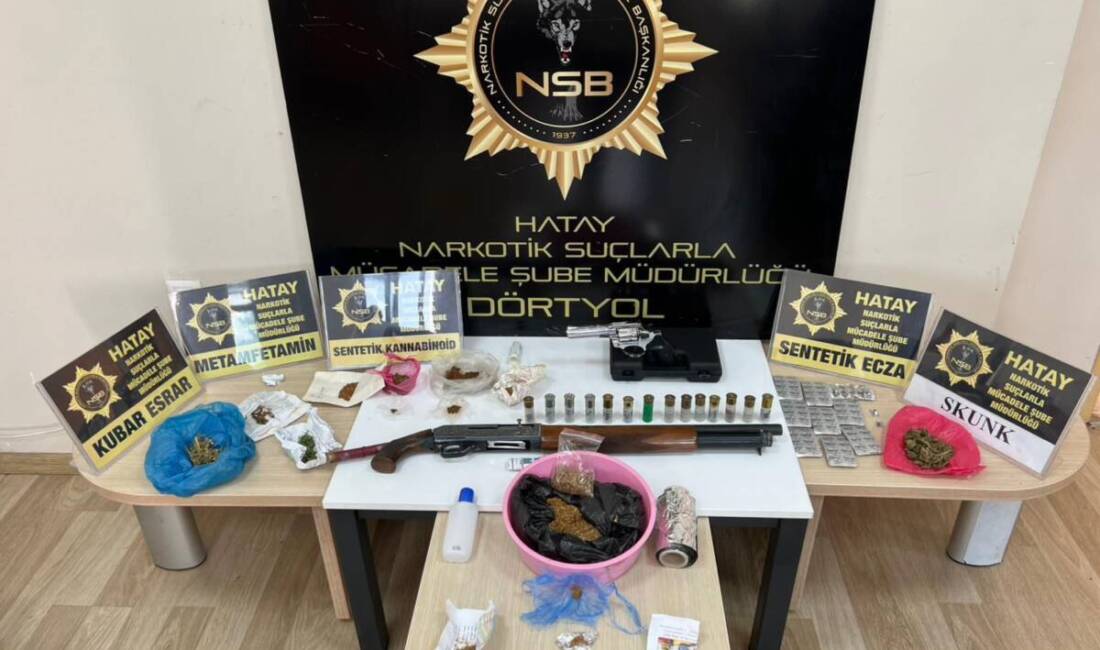 Dörtyol’da uyuşturucu operasyonu: 8 kişi gözaltına alındı Hatay’ın Dörtyol ilçesinde düzenlenen uyuşturucu operasyonunda 8 şüpheli yakalandı.