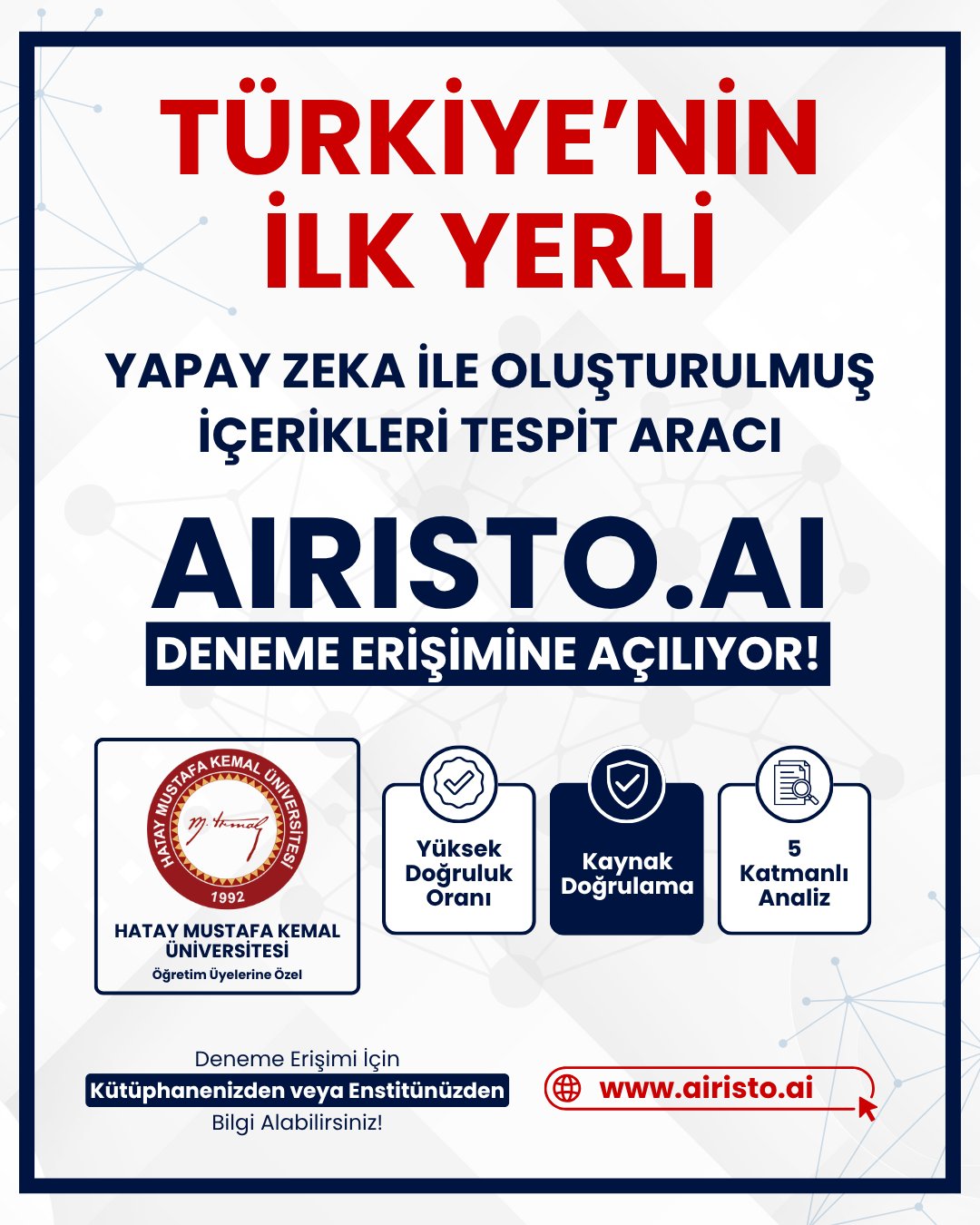 Türkiye’nin ilk yerli yapay zekâ ile oluşturulmuş içerikleri tespit aracı