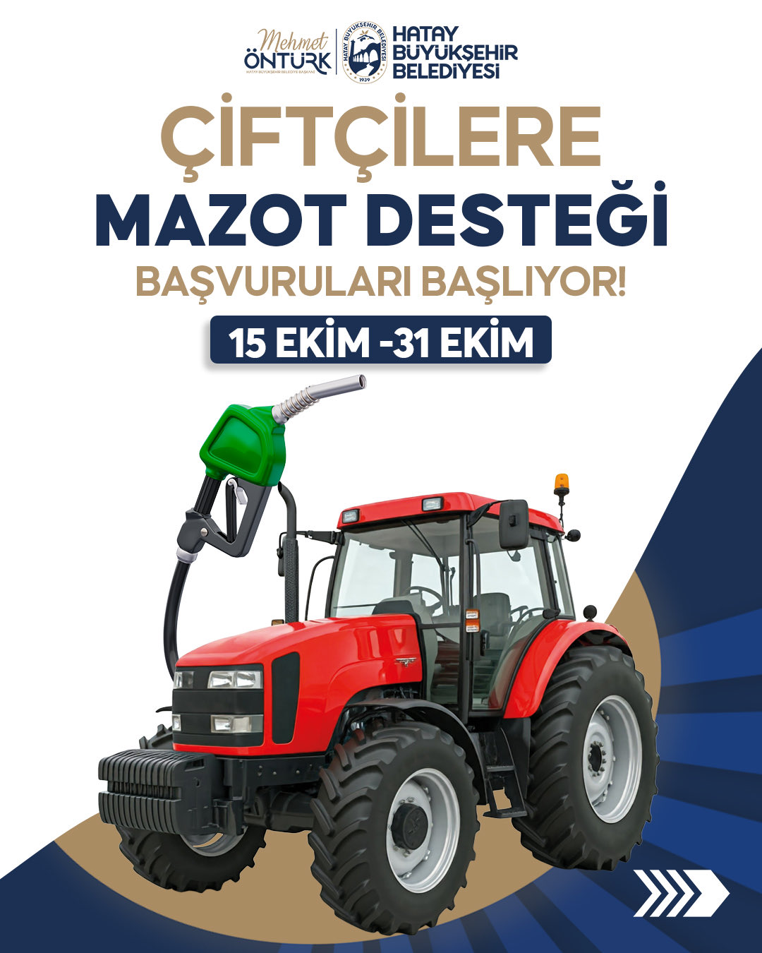 Hatay Büyükşehir Belediyesi, tarımsal üretimi teşvik etmek ve çiftçilerin girdi