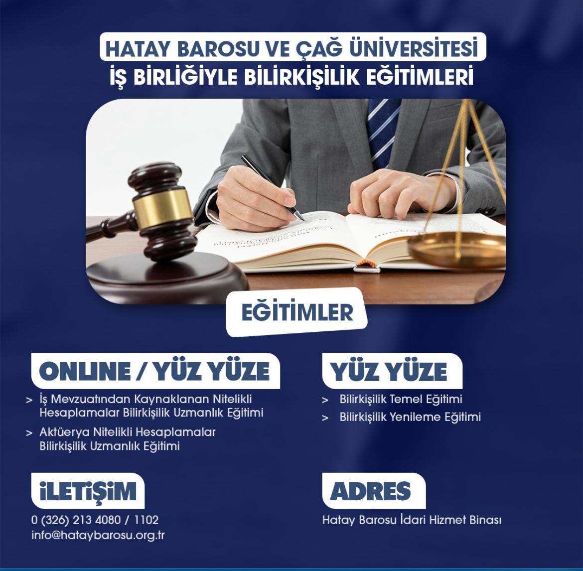 Hatay Barosu, Adana Çağ Üniversitesi iş birliğiyle meslek içi gelişim