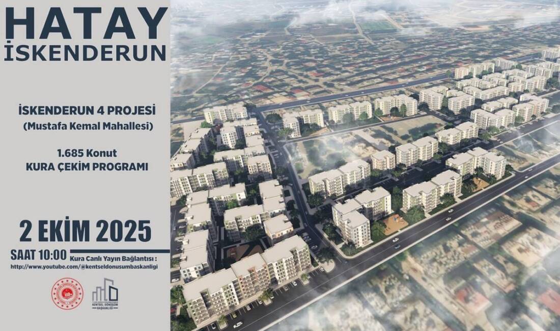 Hatay’ın İskenderun ilçesinde yürütülen kentsel dönüşüm ve toplu konut projeleri