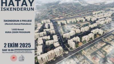 Hatay’ın İskenderun ilçesinde yürütülen kentsel dönüşüm ve toplu konut projeleri