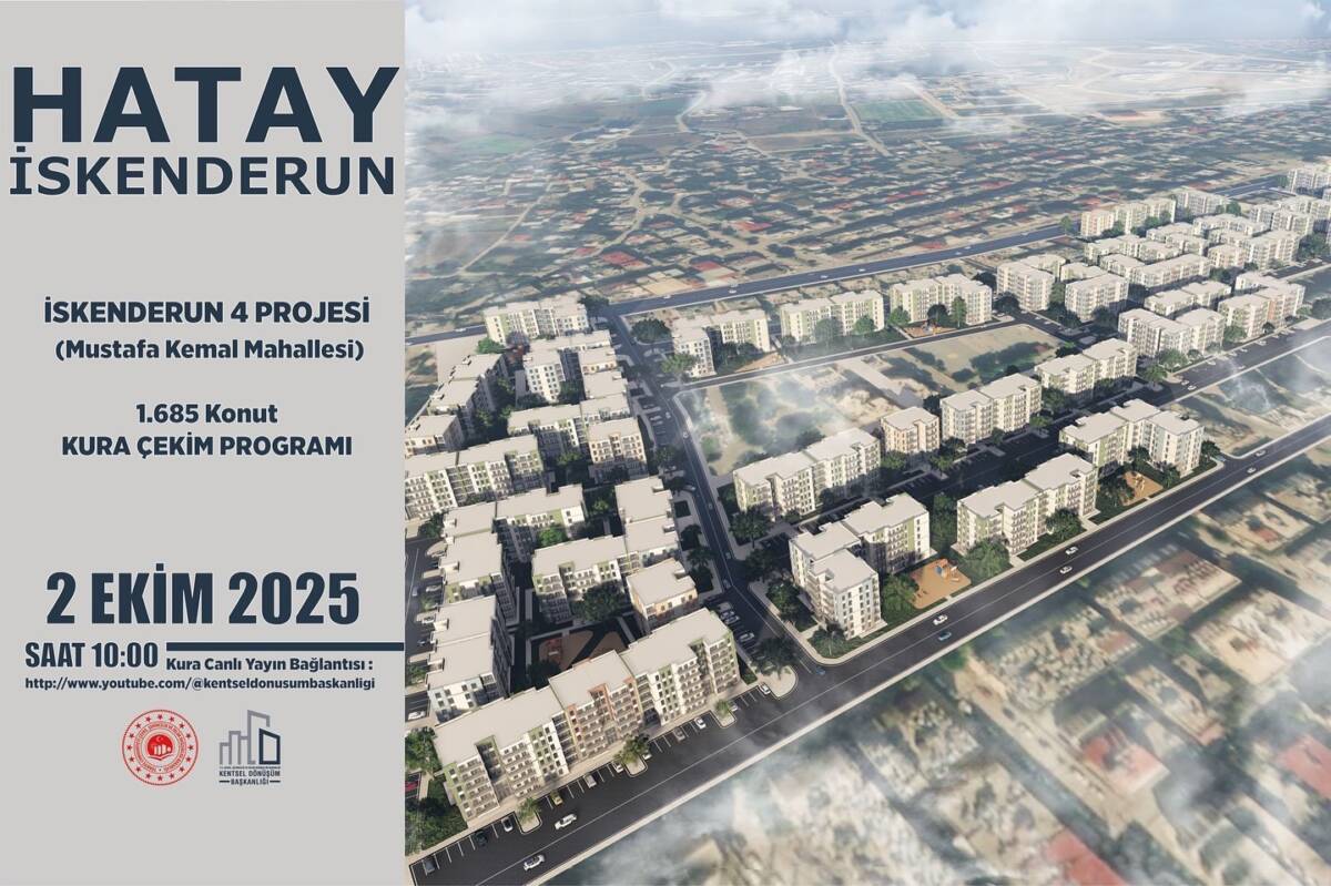 Hatay’ın İskenderun ilçesinde yürütülen kentsel dönüşüm ve toplu konut projeleri