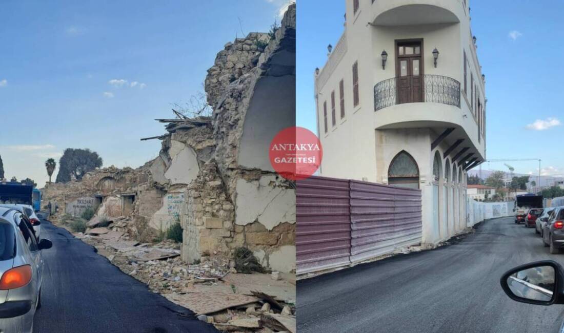 Antakya’da İnönü Caddesi’ne alternatif güzergâh olarak kullanılan Saray Caddesi’nde asfalt