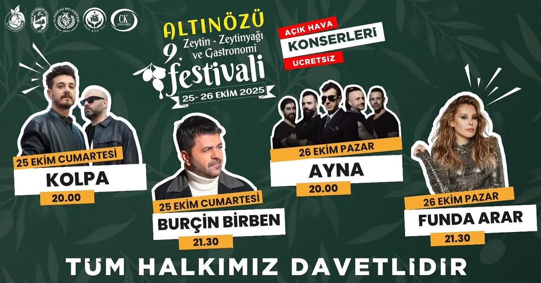Hatay’ın zeytiniyle ünlü ilçesi Altınözü, geleneksel festival heyecanına hazırlanıyor. Altınözü