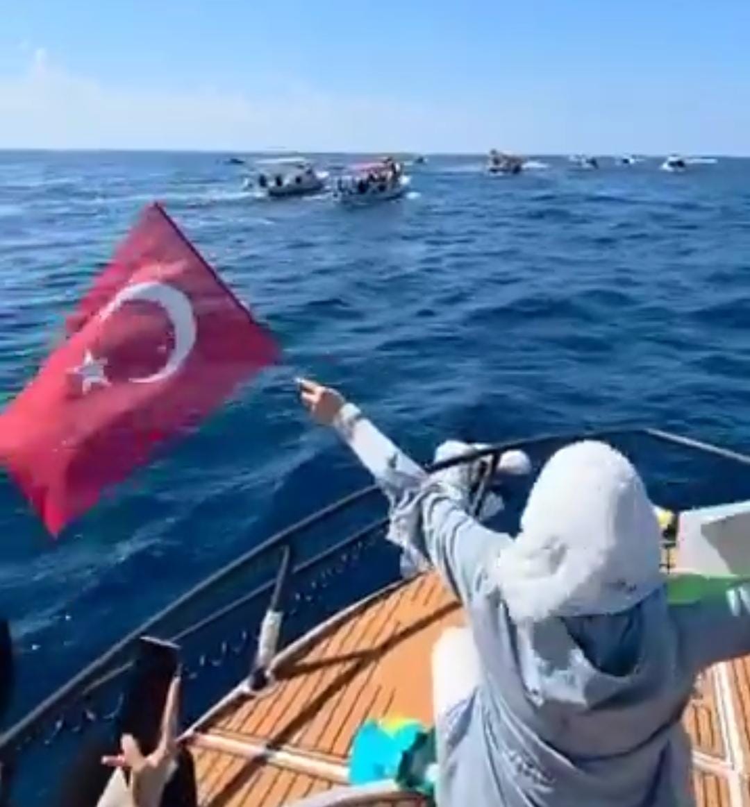 Hatay’ın Arsuz ilçesinde, Gazze’deki saldırıları protesto etmek ve ablukanın kaldırılmasını
