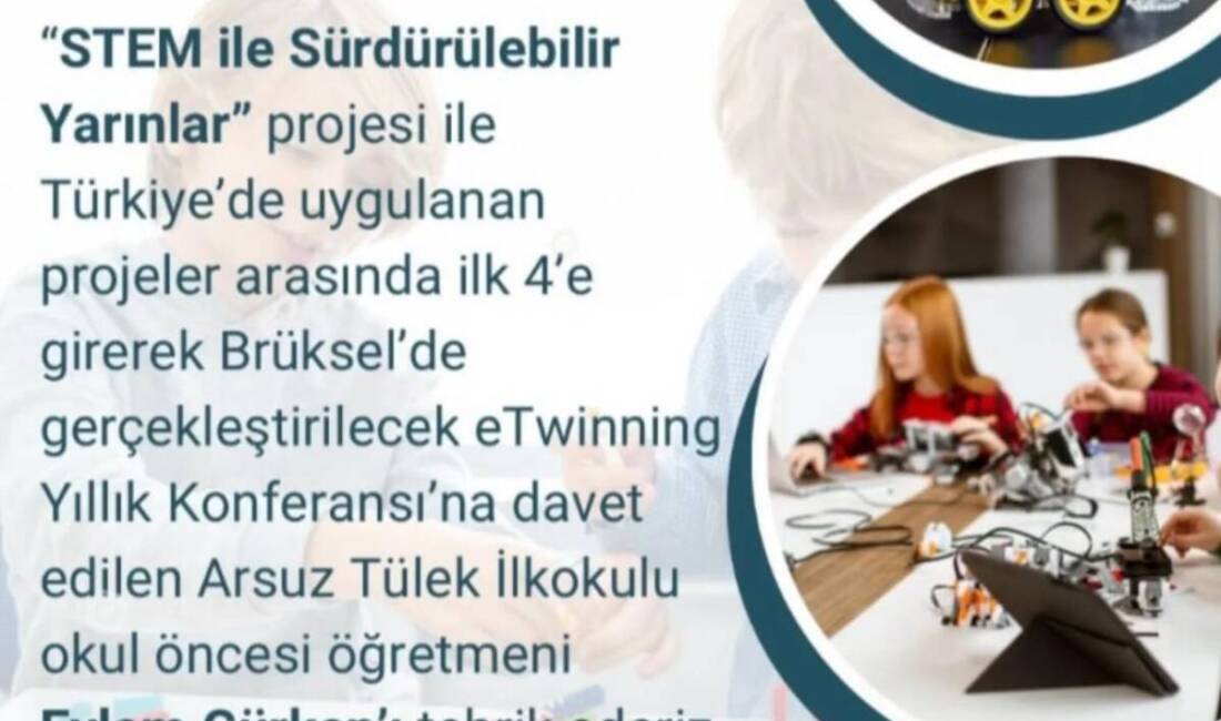 Arsuz-Tülek İlkokulu anaokulu öğretmeni Eylem Gürkan, Türkiye derecesi elde ettiği