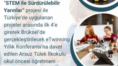 Arsuz-Tülek İlkokulu anaokulu öğretmeni Eylem Gürkan, Türkiye derecesi elde ettiği