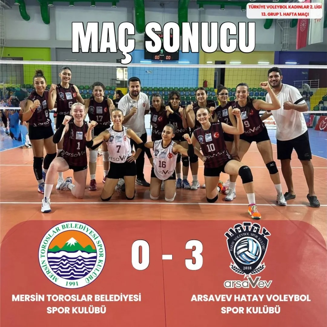 Hatay temsilcisi Arsavev Hatay Voleybol Spor Kulübü, Mersin deplasmanında karşılaştığı