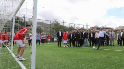 Hatay Büyükşehir Belediye Başkanı Mehmet Öntürk, Samandağ Tekebaşı Mahallesi’nde yapımı
