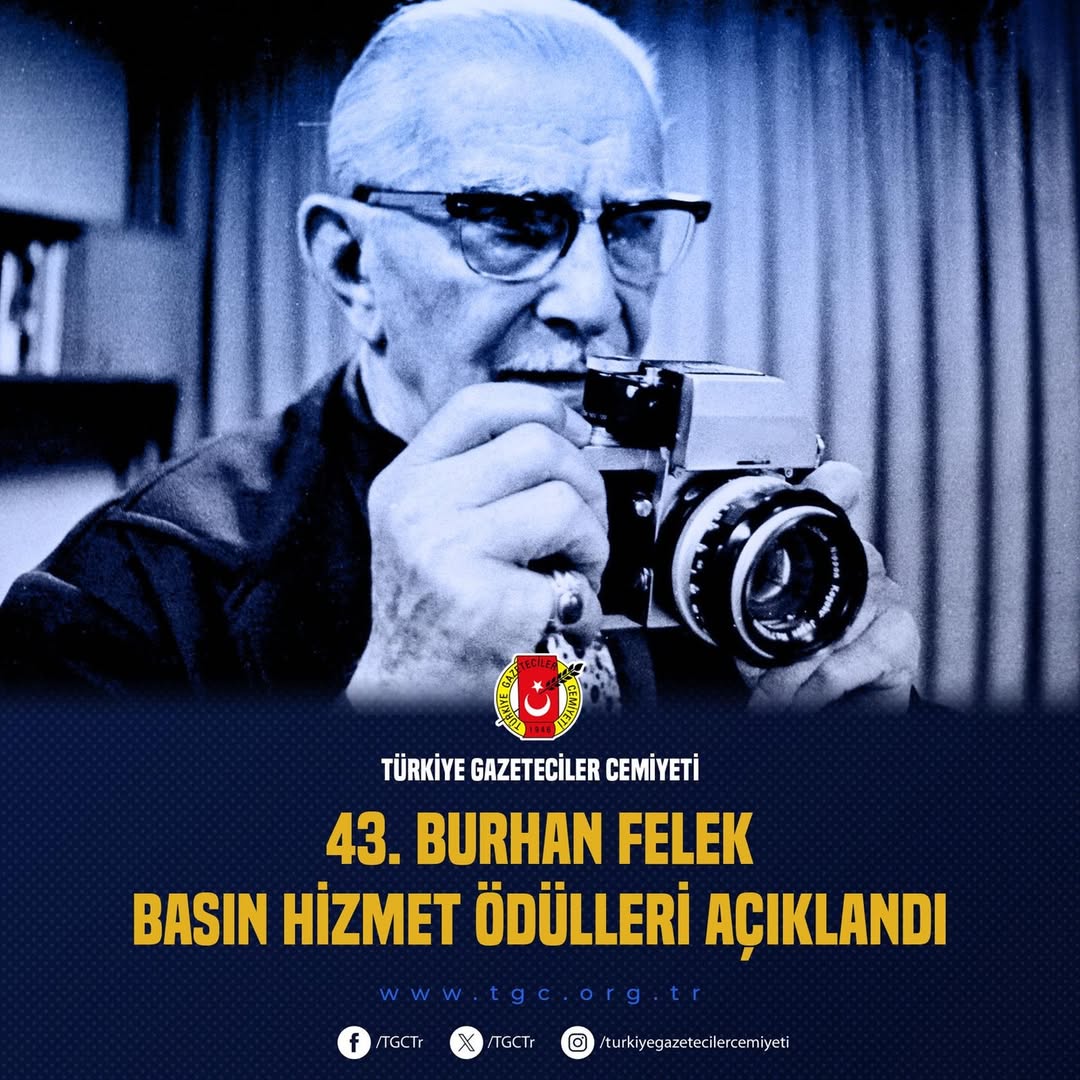 Türkiye Gazeteciler Cemiyeti (TGC), geleneksel hale gelen Burhan Felek Basın
