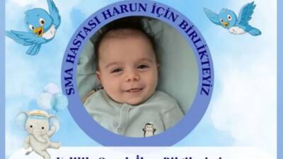 SMA Tip 1 hastası minik Harun Akçay için yürütülen yardım