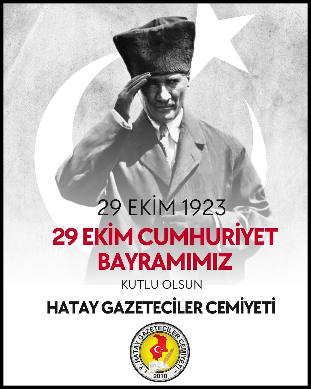 Hatay Gazeteciler Cemiyeti (HGC) Başkanı Nihat Mazmanoğlu, 29 Ekim Cumhuriyet