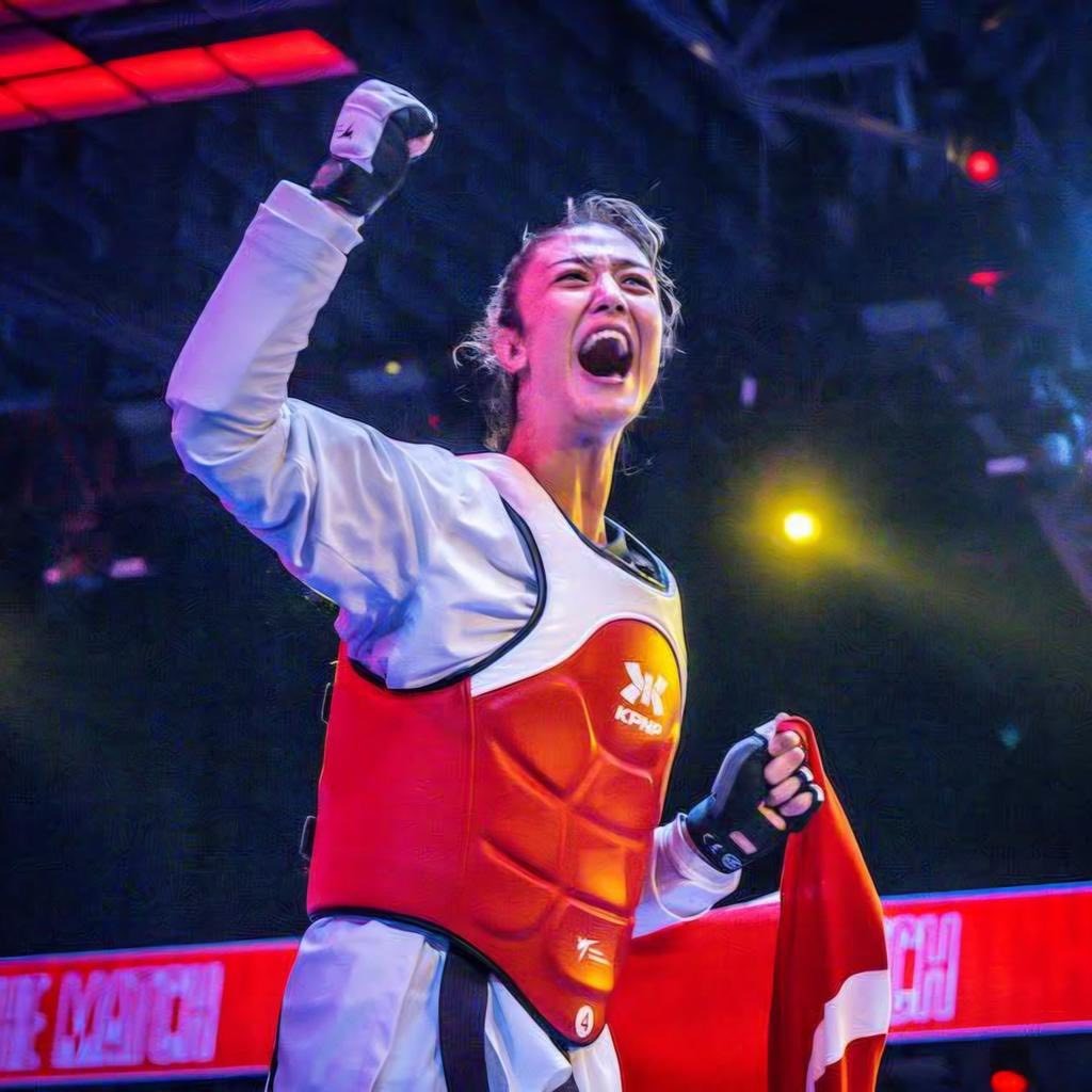 Hatay-Kırıkhanlı milli sporcu Emine Göğebakan, Çin’de düzenlenen Dünya Tekvando Şampiyonası’nda