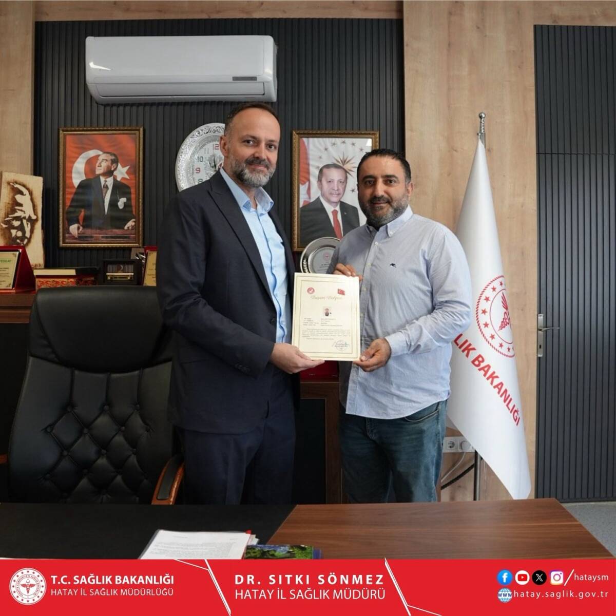 Hatay Valiliği, Defne Devlet Hastanesi Başhekimi Opr. Dr. Barış Kavvasoğlu’nu