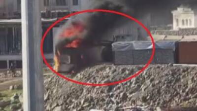 Antakya ilçesi Alazı Mahallesi’nde bir şantiyede çıkan yangın, operatör Özkan