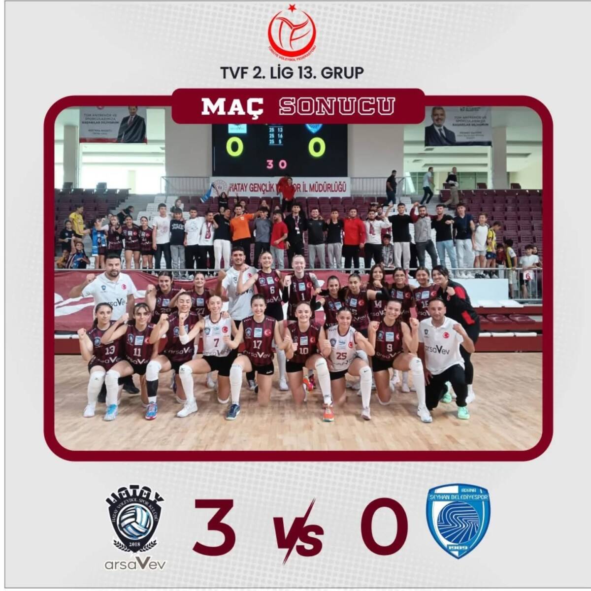 Türkiye Voleybol 2. Ligi’nde mücadele eden Hatay Arsavev Kadın Voleybol