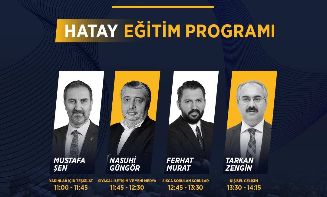 Hatay’da “Bu Senin Hikayen” Teşkilat Akademisi Eğitim Programı Düzenlendi AK Parti AR-GE ve Eğitim Başkanlığı tarafından düzenlenen “Bu Senin