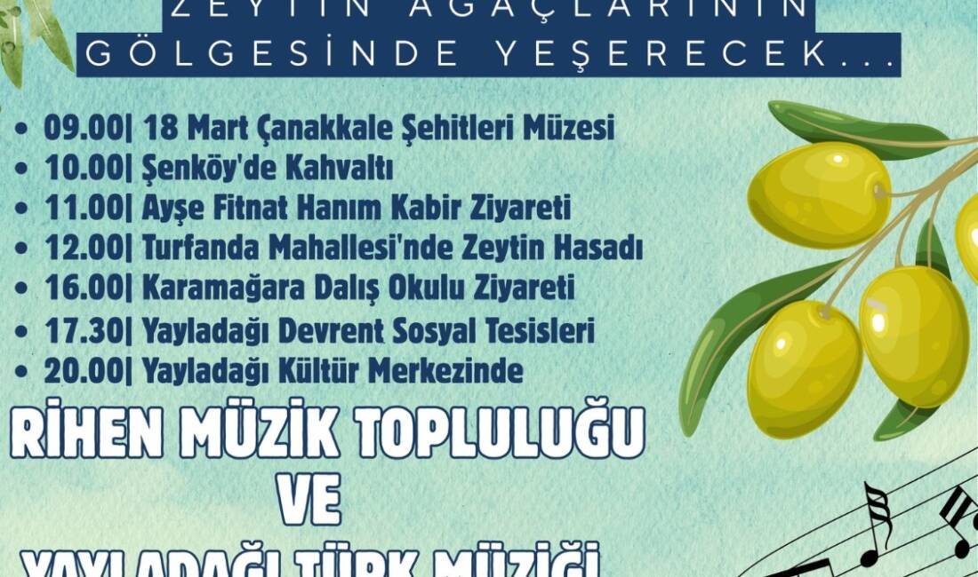 Yayladağı’nda Tarım ve Kültür Buluşuyor: Zeytin Hasadı Festivali Yayladağı’nda zeytin hasadı, müzik ve kültürel etkinliklerle festival havasında kutlanacak.