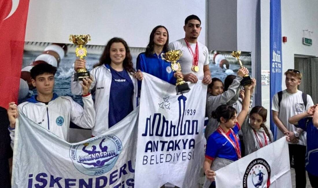 Antakya Belediyespor’dan Rekor Madalya Zaferi Antakya Belediyesi yüzme takımı, 1. Kamil Köseoğlu Yüzme Turnuvası’nda tarihi