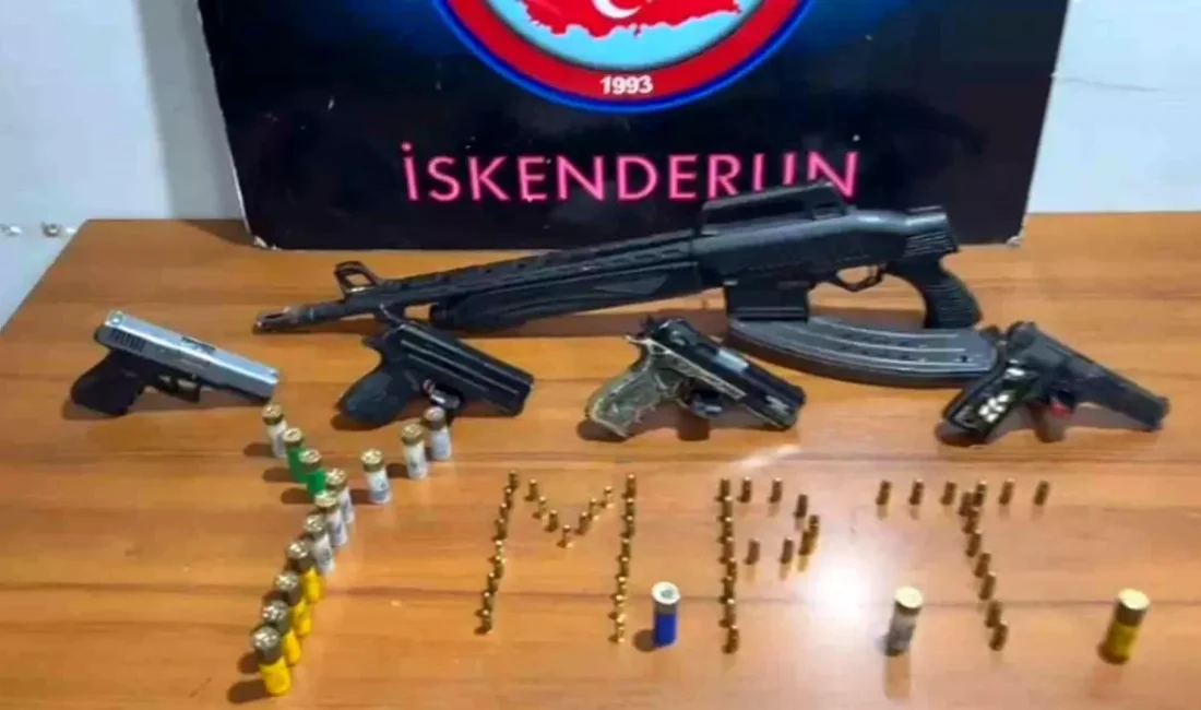 Hatay’ın İskenderun ilçesinde düzenlenen asayiş uygulamasında, polis ekipleri 4 ruhsatsız
