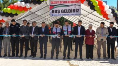 Hatay’ın Yayladağı ilçesinde Gazze’de yaşanan insani krize dikkat çekmek ve