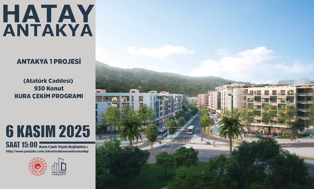 Hatay’ın Antakya ilçesinde yapımı tamamlanan Antakya 1 Projesi (Atatürk Caddesi)