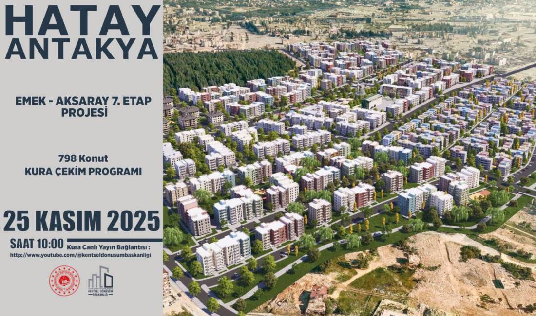 Hatay’da kentsel dönüşüm kapsamında tamamlanan konutlar için kura heyecanı  yaşanacak.